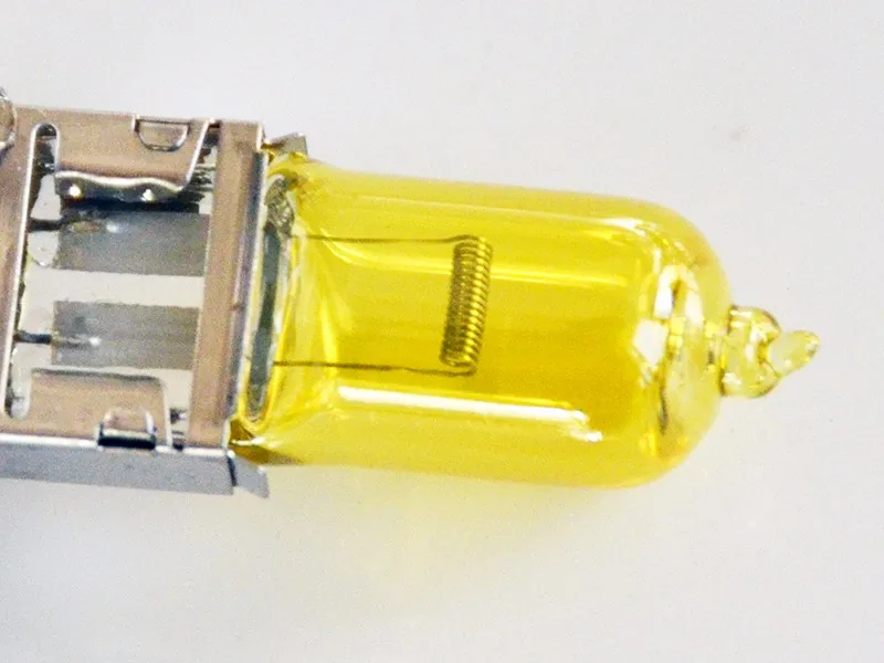Hippcron из 2 предметов H3 галогенная лампа желтого цвета 12V 55W 3000K ксенона яркие кварцевые Стекло Противотуманные фары Дневные Фары Светильник авто лампы