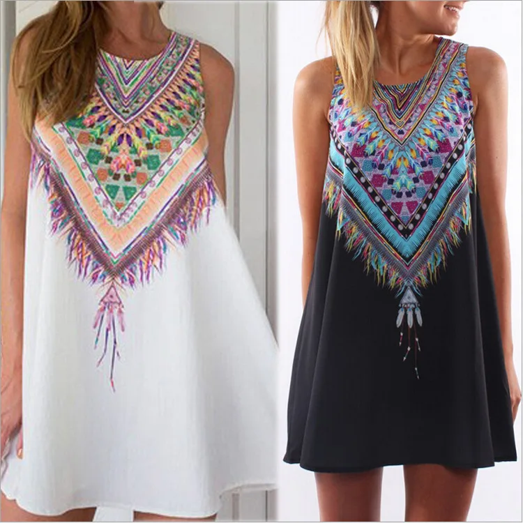 Высокое качество 2016 летние индийские этнические женские платья свободные без