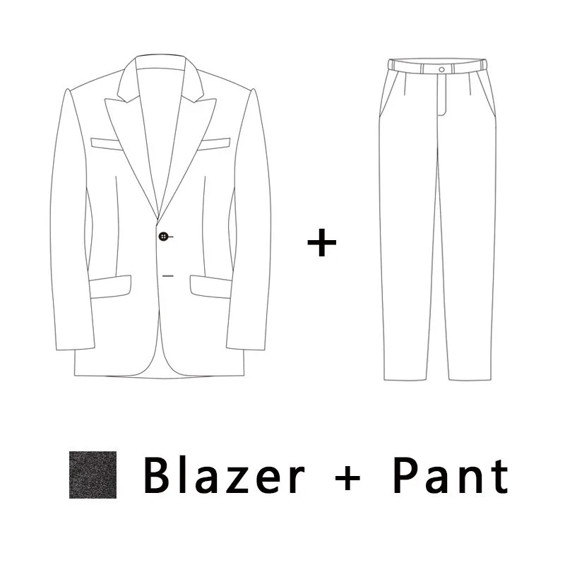 BlackBlazer and pant Коричневый Дизайнерский Костюм с узором в елочку, мужские вечерние костюмы, смокинг, Свадебные Мужские костюмы для жениха, мужские костюмы, Para Fiesta 6xl - Цвет: BlackBlazer and pant
