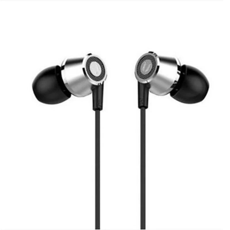 Silver UiiSii HI820 высококлассные металлические наушники-вкладыши 3,5 мм шумоподавление стерео HIFI НЧ, проводная гарнитура с микрофоном для телефона ПК - Цвет: Silver