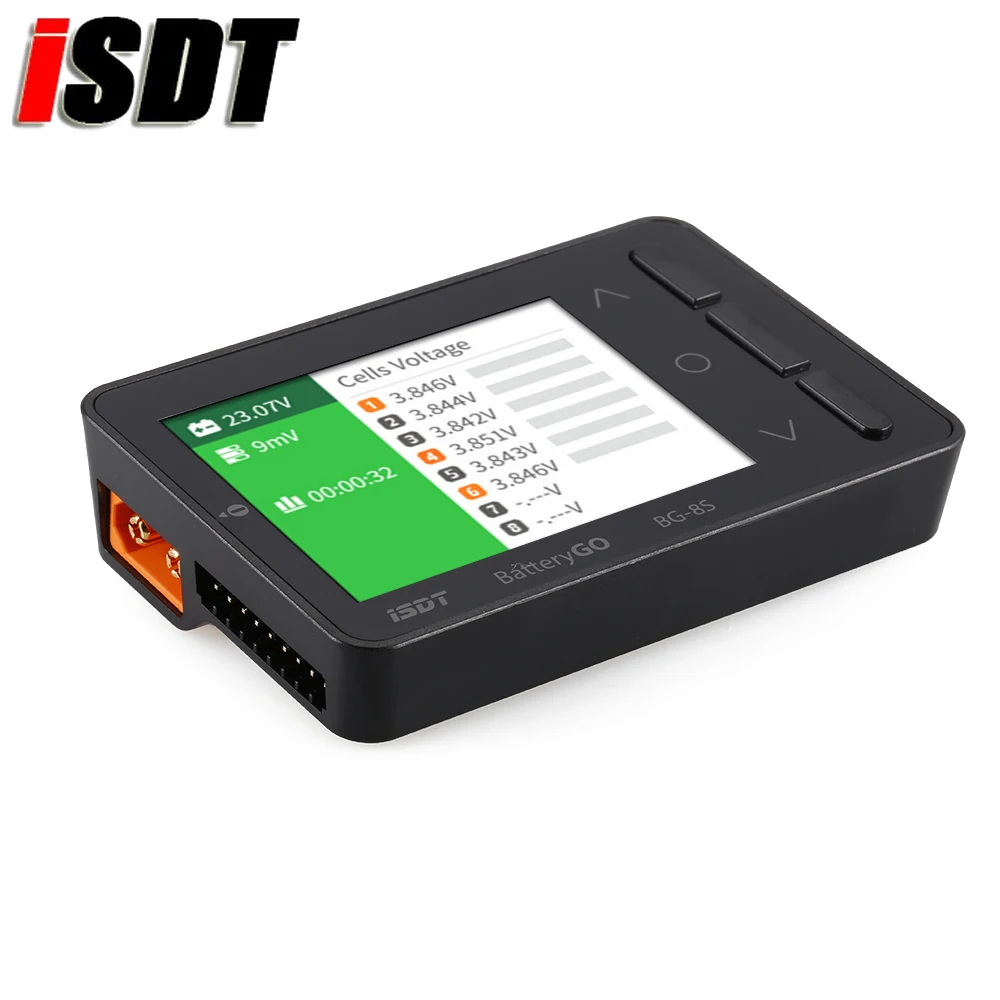 1pcs ISDT BattGo BG-8S LCD Display Smart Battery Capacity Checker Balancer Receiver Signal Tester For LiHv LiPo LiFe NiMH NiCd | Игрушки и