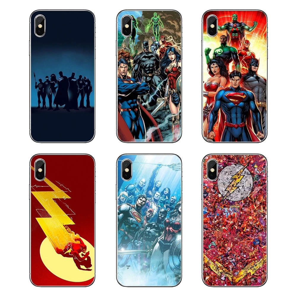 Мягкий ТПУ чехол с мультипликационным рисунком Лига Справедливости DC Comics