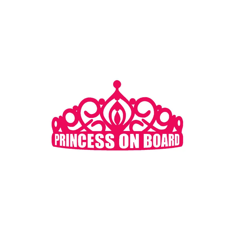 

YJZT 14.6CM*7.7CM PRINCESS ON BOARD Personality Crown Decal PVC Car Sticker 12-40495
