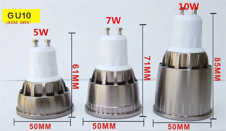 Супер яркая лампочка с регулируемой яркостью переменного тока 110V 220V GU10 5 Вт 7 Вт 10 Вт светодиодный COB Точечный светильник лампы MR16 GU5.3 GU10 E14 E26 E27 B22 светодиодный потолочный светильник