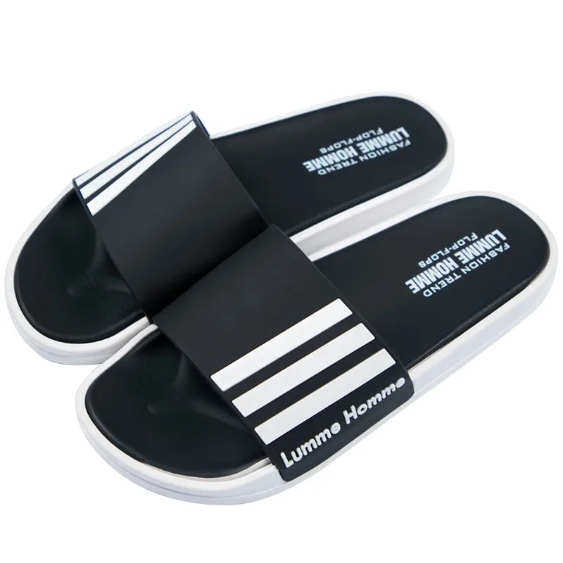 Модные летние мужские Тапочки большого размера 2020 домашние Нескользящие для