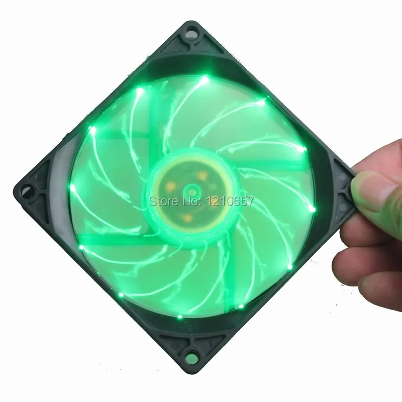 10 шт партия Gdstime 3 pin LED вентилятор охлаждения зеленый свет для компьютера ПК