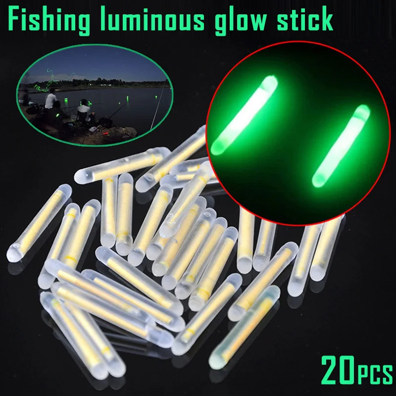 

Newly 20pcs Fishing Fluorescent Lightstick Floating Luminous Stick for Night Fishing 19ing