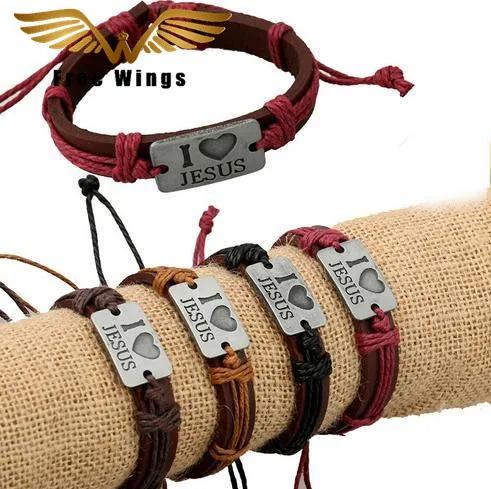 Винтажные Ювелирные изделия Панк Очаровательные кожаные браслеты сплав с