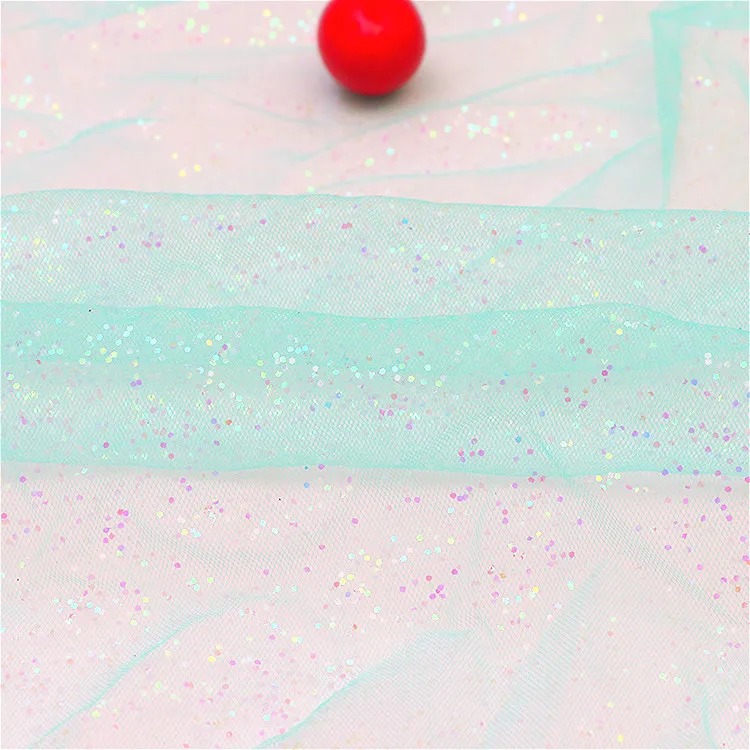 Разноцветная марлевая одежда для сцены с горячей штамповкой ткань золотистого