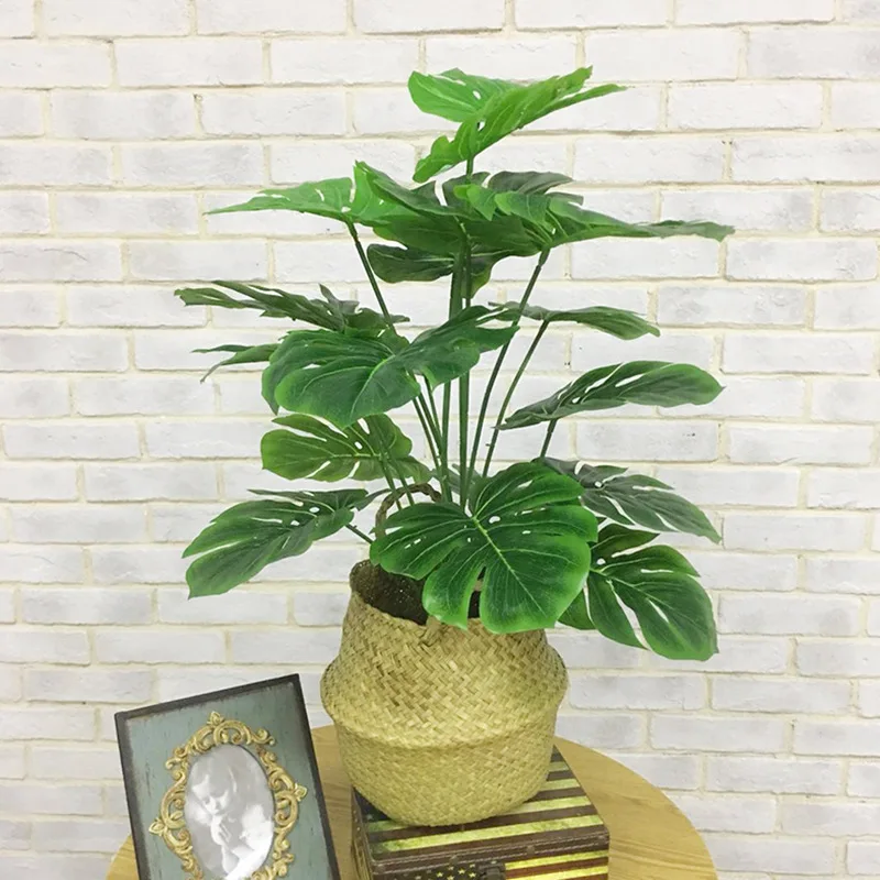 60 см искусственное натуральное на ощупь Monstera искусственные растения Тропическое