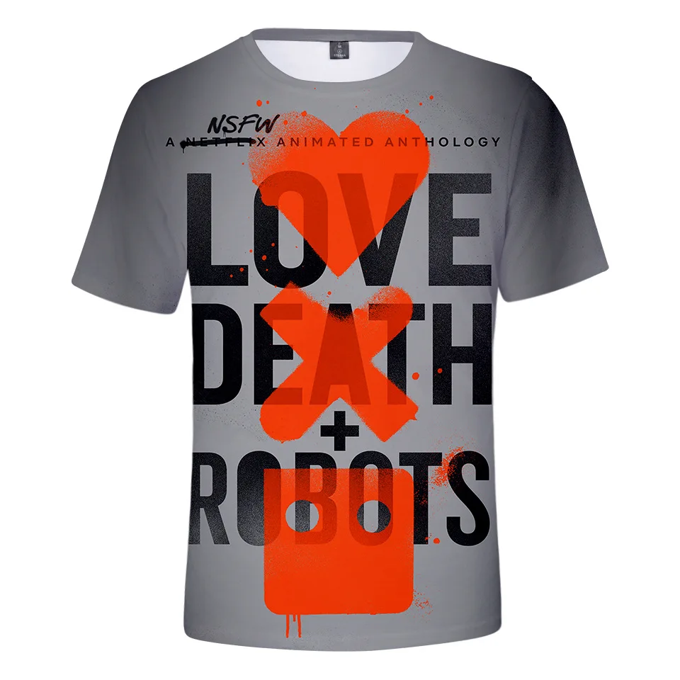 Love Death Robots 3D принт летняя футболка для мужчин/Женская мода короткий рукав с
