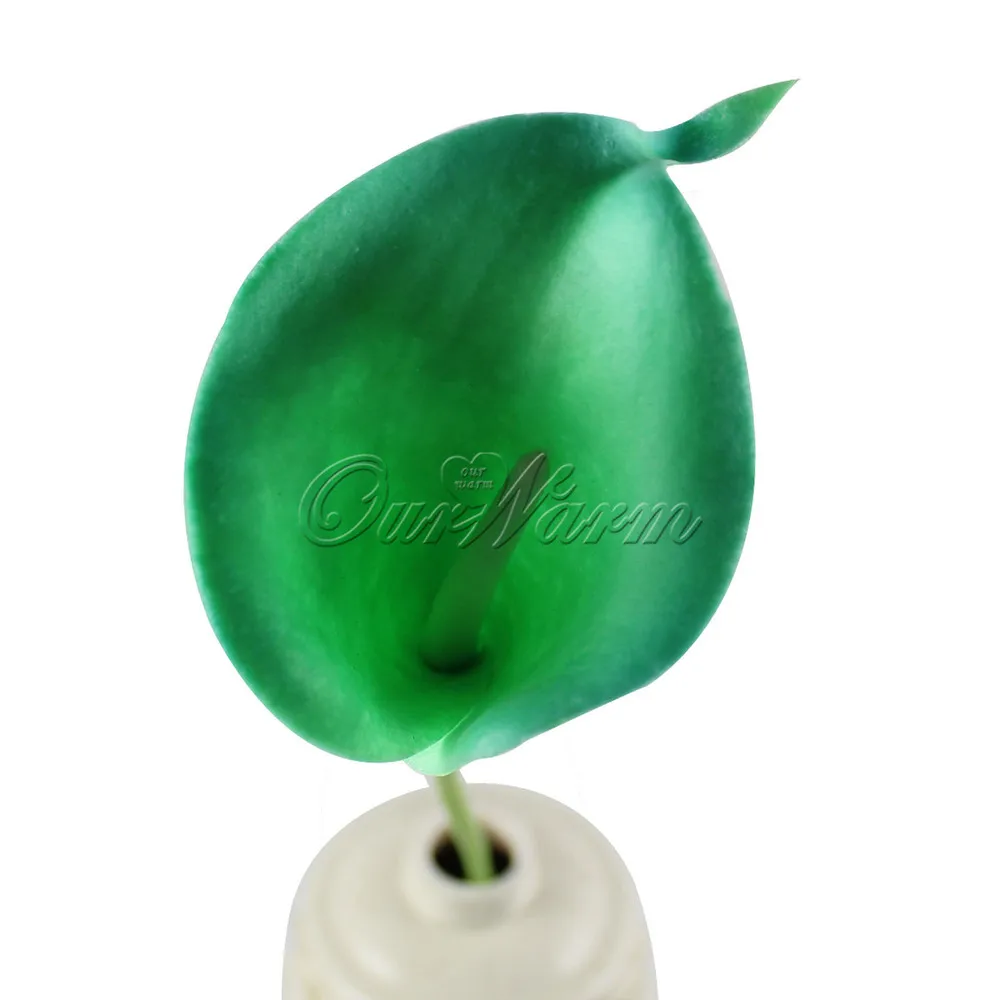 Aqua Green 12 шт. настоящий сенсорный Калла искусственный цветок искусственные поддельные цветы невесты для домашнего ужина Roon Букет Свадебные принадлежности украшения - Цвет: Aqua Green
