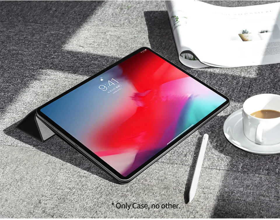 PZOZ чехол с магнитной защитой для iPad Pro 11 12,9 дюймов из искусственной кожи, защитный чехол, мягкая задняя панель, умный флип-чехол, чехол для планшета