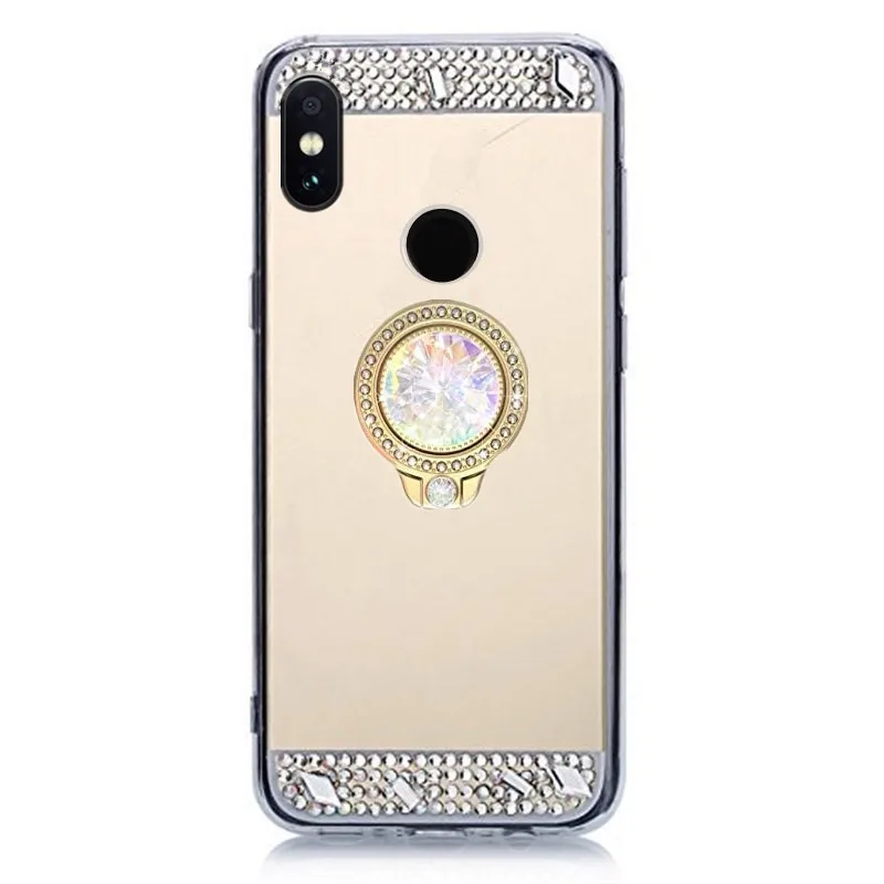 3D зеркальный чехол для Redmi Note 6 Pro с кольцом Xiaomi 8 MI 9 9t 10 pro A1 A2 Lite 5 7 5A S2 K30 K20 7A 8A |