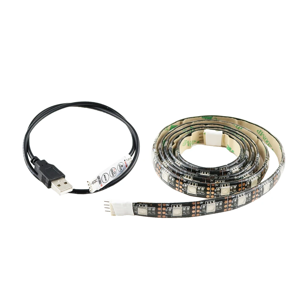Светодиодная лента 50 150 см 5050 дюйма USB 30 светодиодов RGB теплый белый свет 5 В