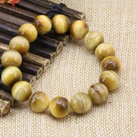 hot sale 5 style 12mm natural tiger eyes obsidian stone round beads strand bracelet bangle charms jewelry 7 5inch b3161
