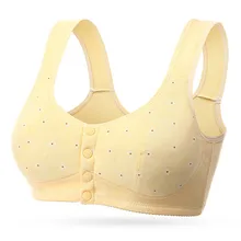 Plus Size 36-44 BCD Cup Women Wireless Bras Cotton Women lingerie Front Close T-Back Bra Lady Wire Free Brassiere 0303