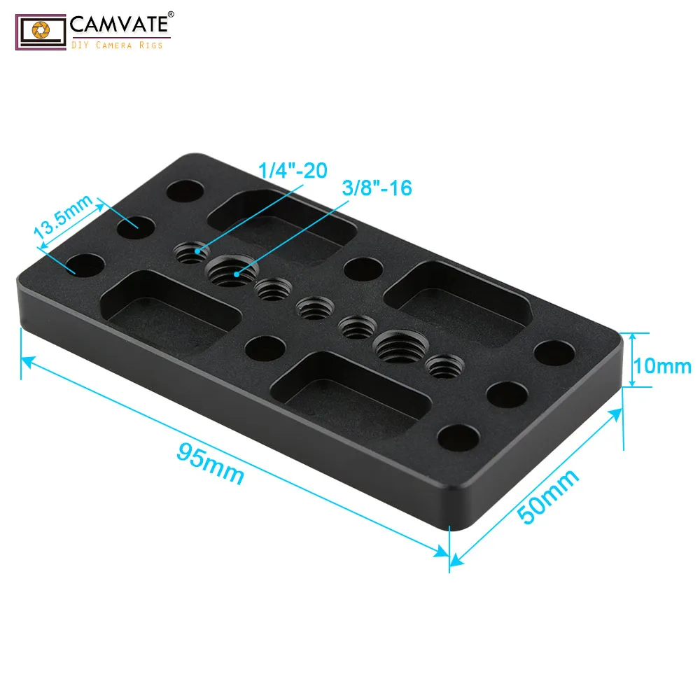 CAMVATE Универсальный Сырная Тарелка/Штатив Монтажная пластина с 1/4 &quotи 3/8&quot