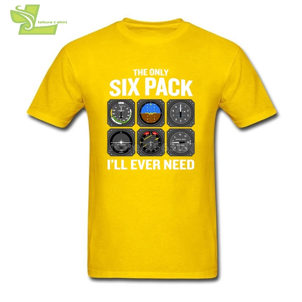 Airplane Flight Instruments Cool Tee Shirts Men Crewneck Short Sleeve T Humor Men's Solid Shirt | Мужская одежда