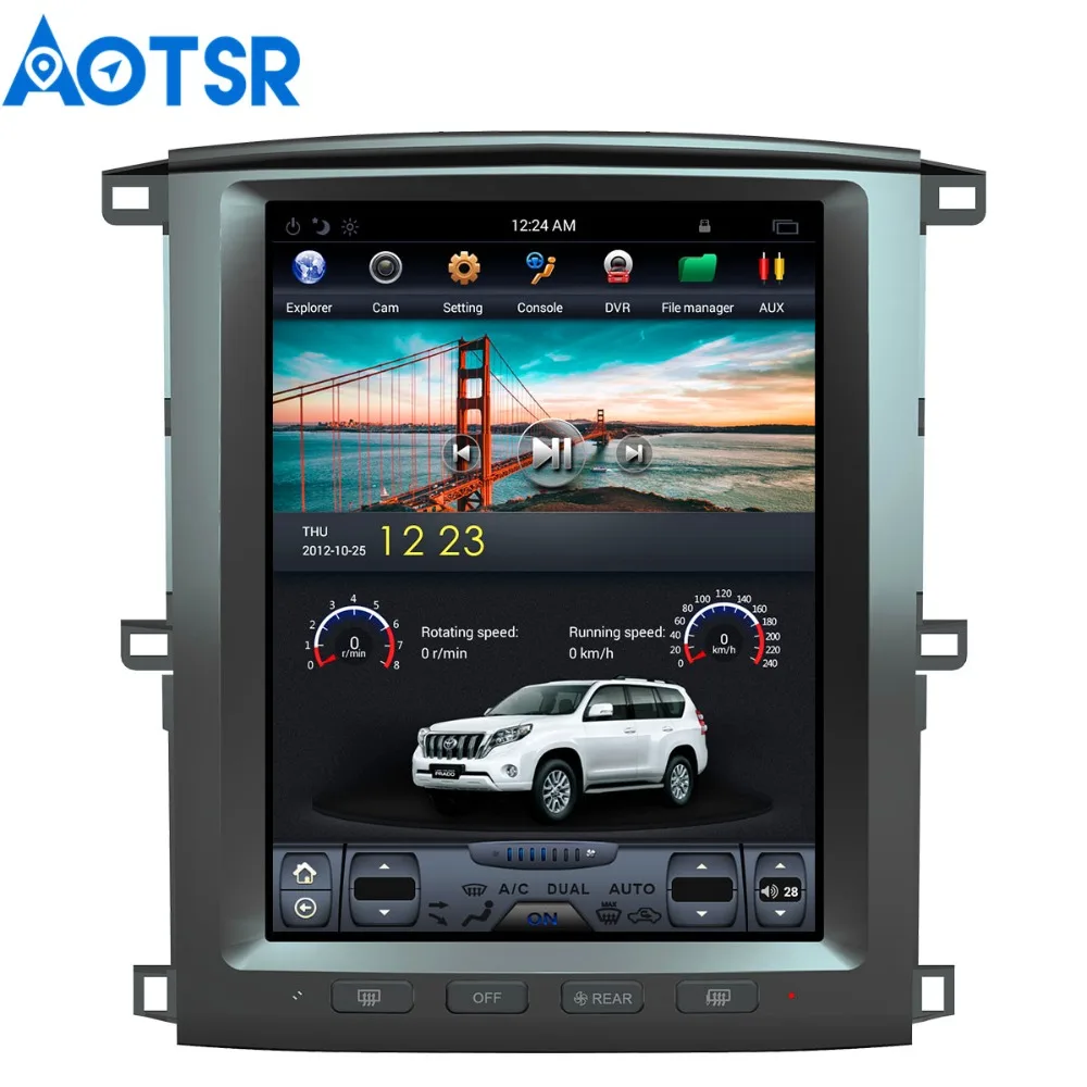 12 дюймовый автомобильный DVD плеер в стиле Tesla на Android 7 1 GPS навигация для TOYOTA LAND CRUISER