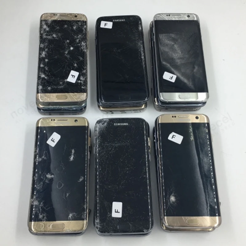 Учебный ЖК экран в сборе для Samsung S7edge работы с рамкой и разделением стекла