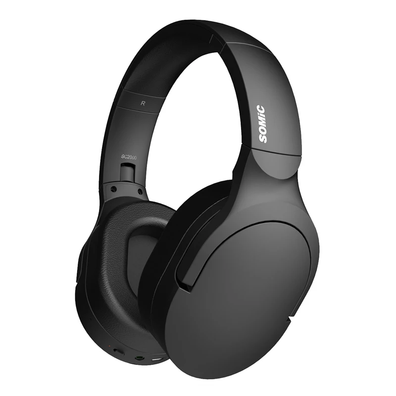 Black SOMIC SC2000BT беспроводные Bluetooth наушники Hi-Fi стерео Портативная Музыкальная гарнитура для мобильного телефона xiaomi tablet pad - Цвет: Black
