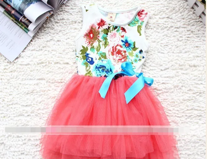 Hot sell China Wholesale flower girls princess dresses summer girl rainbow dress kids wear | Детская одежда и обувь