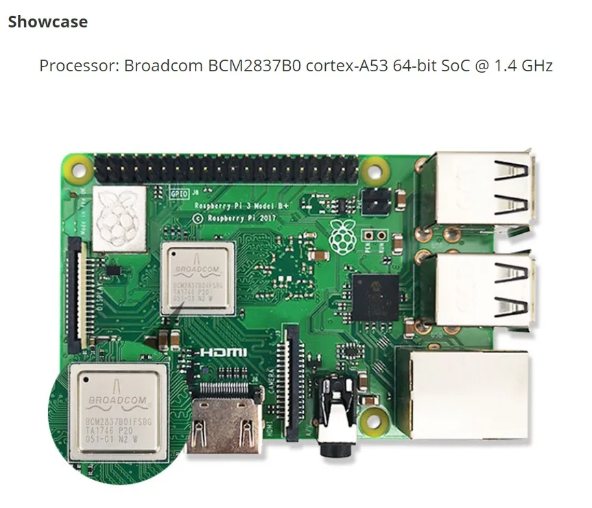 Raspberry Pi 3 Model B+ Бортовой 2,4G& 5G wifi Cpu Plus 1,4 GHz добавить PoE Raspberry Pi 3 Plus Pi3B