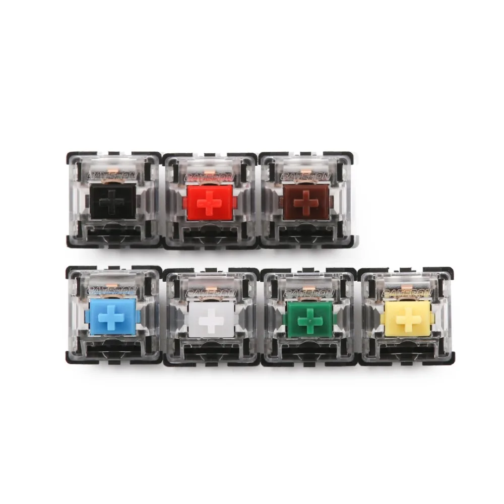 Механическая клавиатура gateron прозрачный чехол-клон cherry clone mx коричневые синие