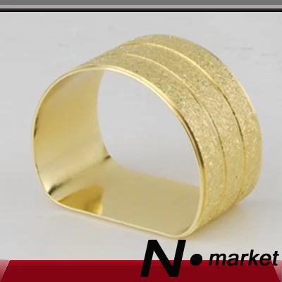 

New Gold D Semicircle Napkin Rings Dinner Room Napkin Holder For Table Decoration Restaurant