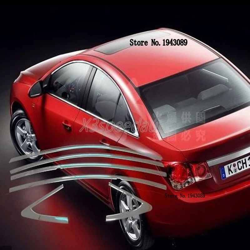2009-13 хромированный комплект верхней отделки бокового окна 6 шт. для Chevrolet Cruze 2009 2010