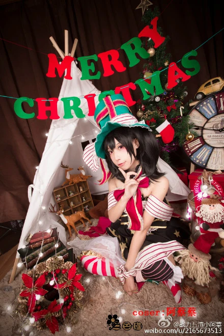 

[Customize]+Hat Anime Lovelive! Nico Yazawa Xmas Gift SR Card Uniform Halloween Cosplay Costume Gothic Lolita Dress