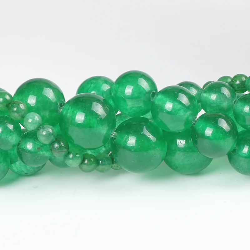 Натуральный камень зеленый нефритовый бисер белый кристалл яшма кварц