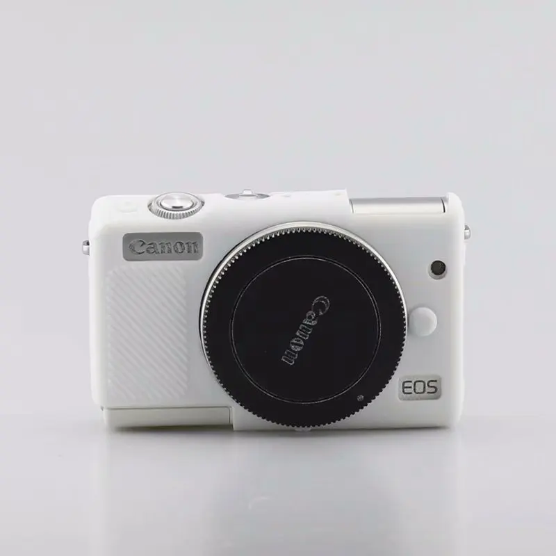 M100 white Силиконовая кожа брони чехол корпус протектор для Canon EOS R EOS RP EOSRP M100 M3 M6 M10 цифровая камера слинг сумка на плечо - Цвет: M100 white