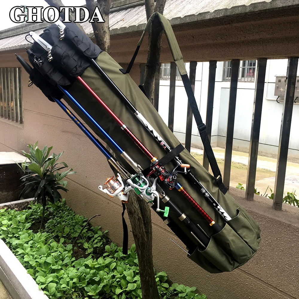 Сумка для рыболовных снастей GHOTDA чехол из ткани Оксфорд хранения складных удочек