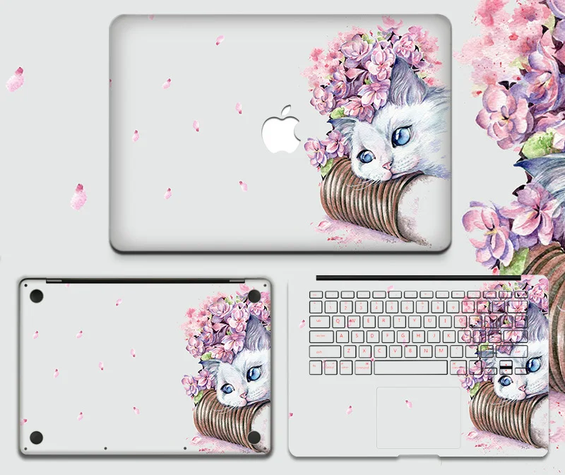 Кавайная наклейка для ноутбука Apple Macbook Pro Air 11 13 15 retina air, Защитная пленка для всего тела - Цвет: 007