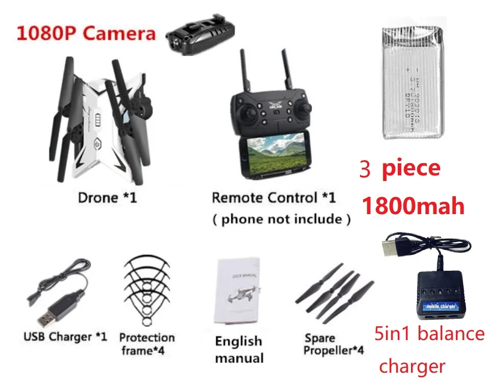 1080P Camera KY601s Дроны с камерой HD 1080 P складной Квадрокоптер WiFi FPV живой Вертолет Hover Dron Com камера 20 минут Летающий гоночный Дрон - Цвет: 1080P Camera