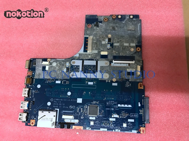 NOKOTION ZIWB0 ZIWB1 ZIWE0 LA-B101P материнская плата для Lenovo Φ с Pentium N3540 1gb Материнская ноутбука