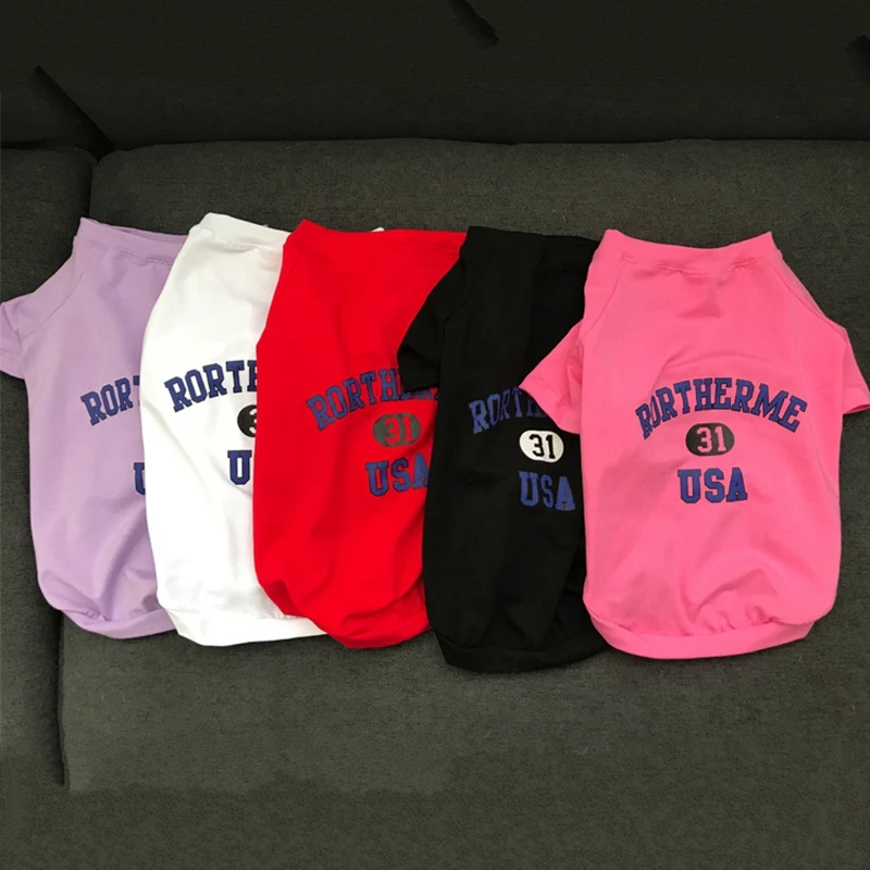 Крутая семейная Одежда для собак домашних животных летняя мягкая одежда