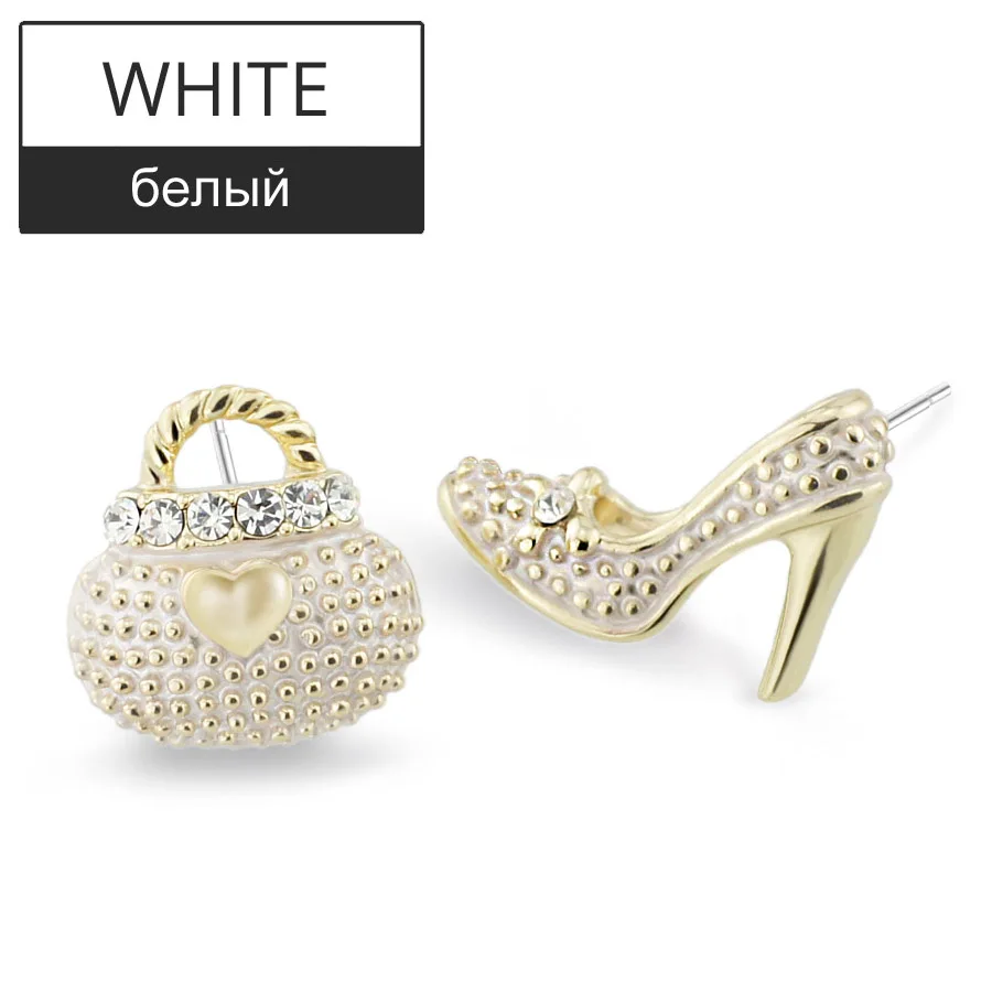 Женские асимметричные серьги гвоздики на высоком каблуке 3 цвета|stud earrings|stud earrings