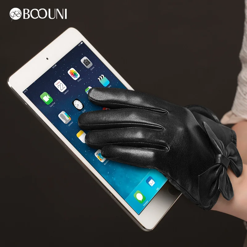 BOOUNI перчатки из натуральной кожи подходят для работы модные женские овчины на