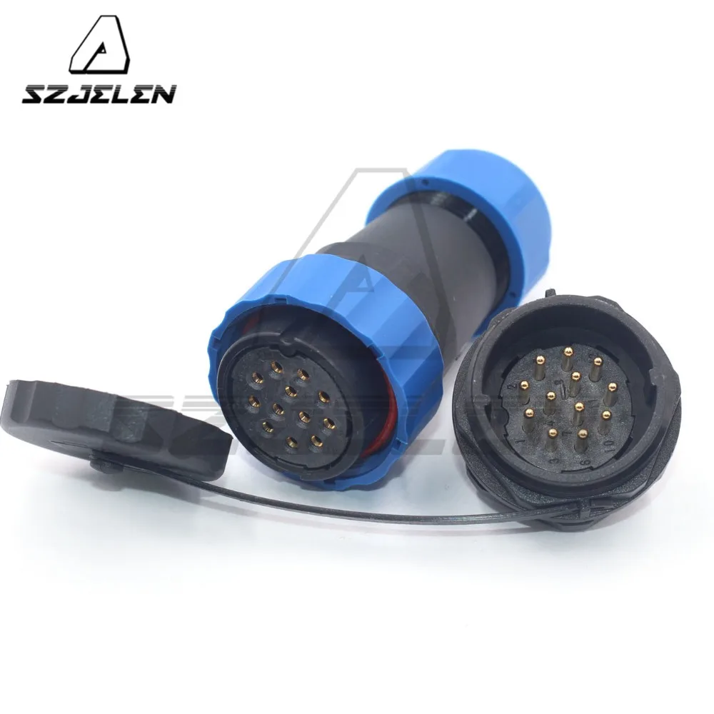SD28TP-ZM 28mm 12pin Industrial Waterproof cable Connector Plug female and Socket male IP67 electrical Power connector | Обустройство