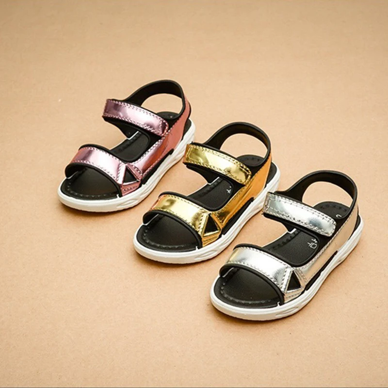 2019 девушка детские сандалии для принцесс пляжная обувь летние кожаные туфли |