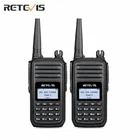 2 шт. портативная рация Retevis RT80 DMR 400-480 МГц DCDM VOX 999 каналов двухстороннее радио FM радио + программный кабель