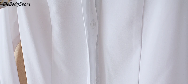 Блузка боди рубашка осень Blusas женские шифоновые рубашки Боди Блузки Топы Элегантные повседневные белые с длинным рукавом офисная одежда