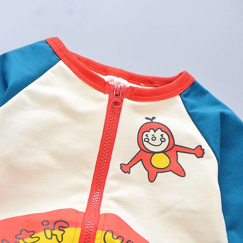 Jargazol Toddler Girls Clothes 2019 Spring Fall Boys Clothing Set Cartoon Rocket Rainbow Printed Kids Outfits Children Costume | Детская