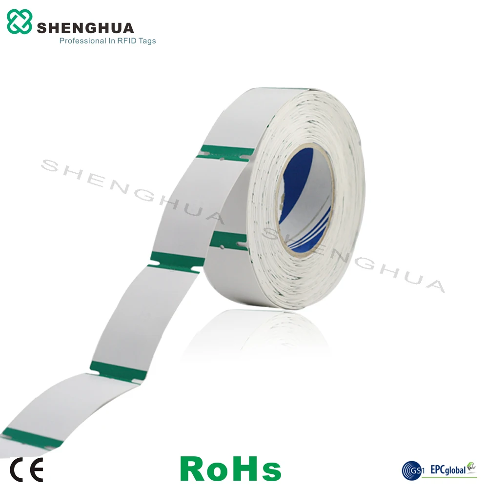 

10pcs/roll 915mhz uhf rfid clothing apparel tag uhf hangtag ticket epc 1 G2 90*40MM SH-I0101