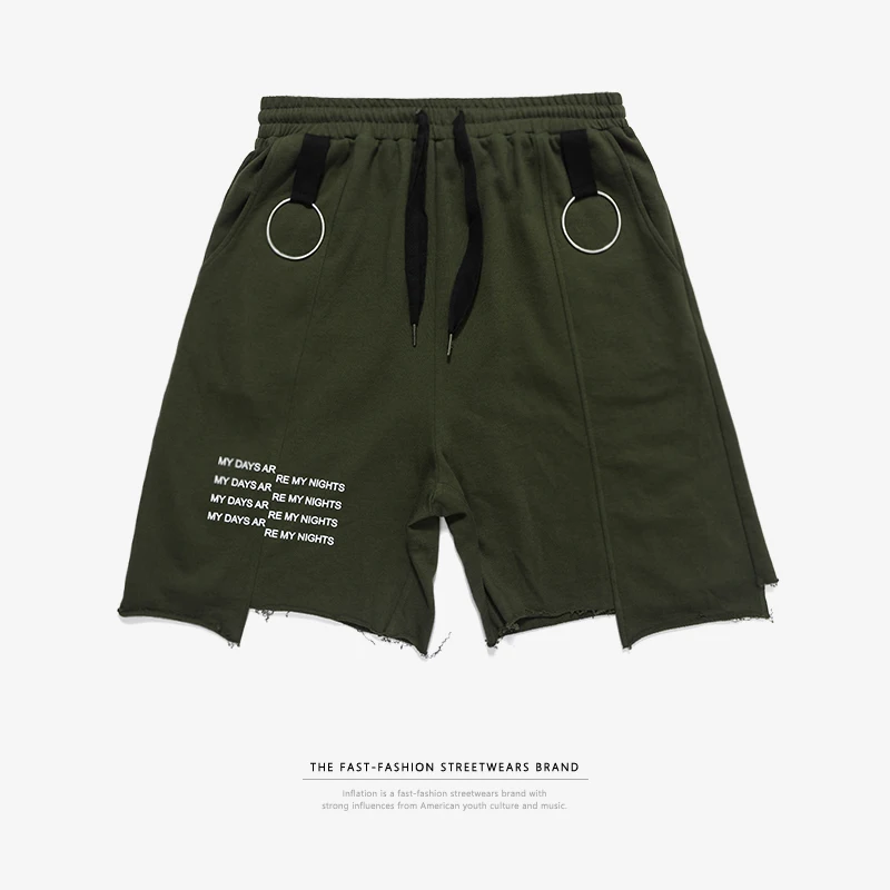 INFLATION шорты с кольцами нестандартные повседневные Карго уличная одежда хип хоп