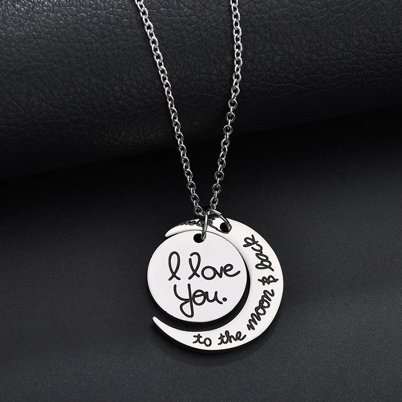Ожерелье Nextvance с подвеской в виде круглой Луны ожерелье надписью I Love You To The Moon And