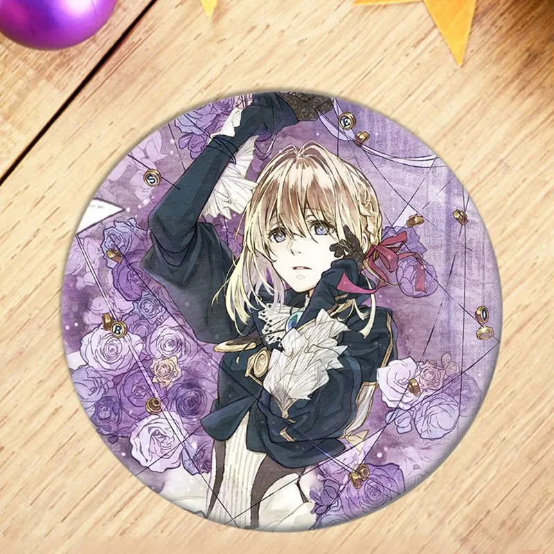 1pcs Hot Anime Violet Evergarden Cosplay Badge Cartoon Pretty Brooch Pins Collection bags Badges for Backpacks Button Clothes |
